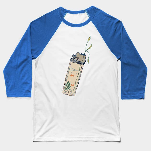 Aesthetic Fish Tank Lighter Baseball T-Shirt by pxlboy